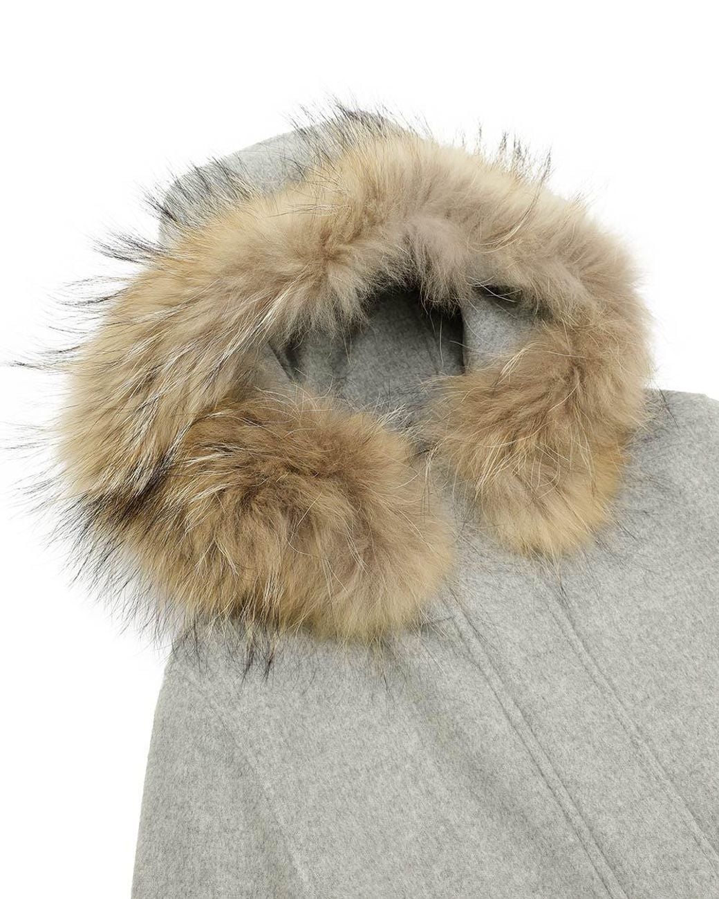 Weekend by Maxmara Gray Hooded Overcoat