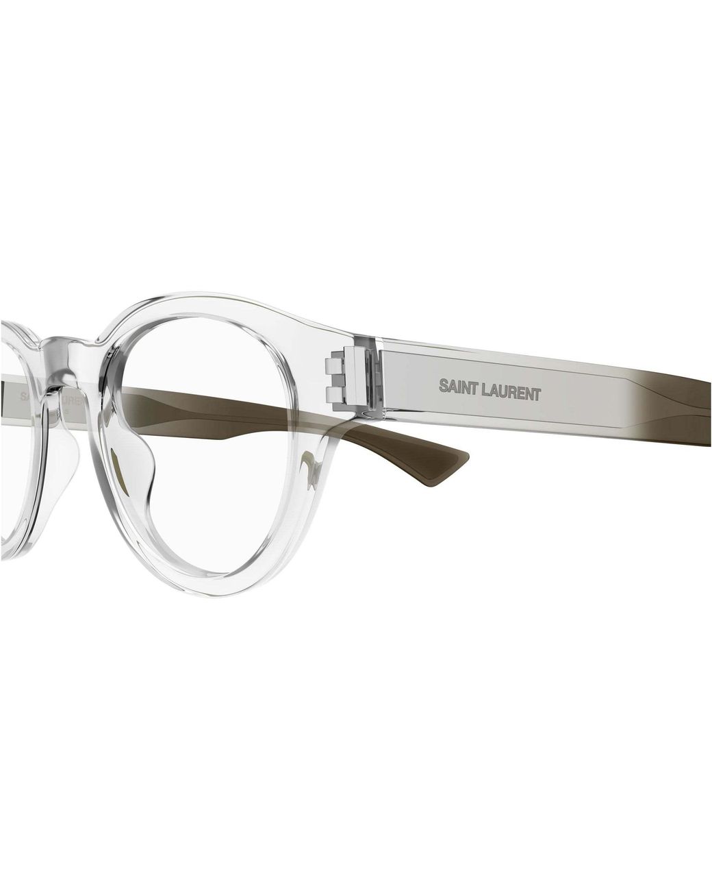 Saint Laurent White Eyewear Sl 792 Round Glasses for men