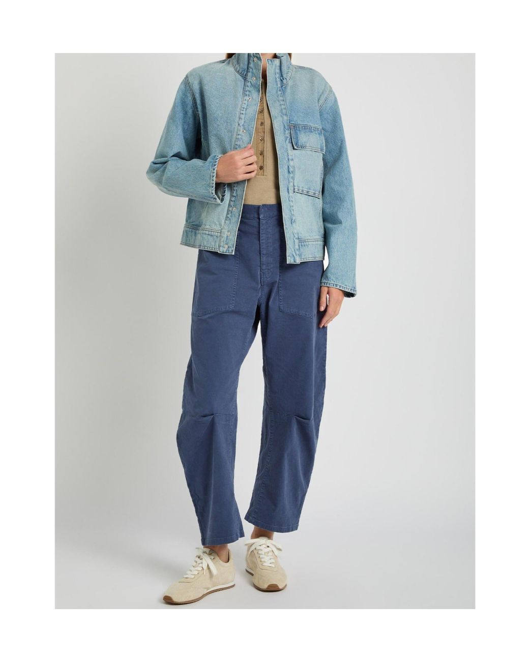 Nili Lotan Blue Long-Sleeve Denim Jacket