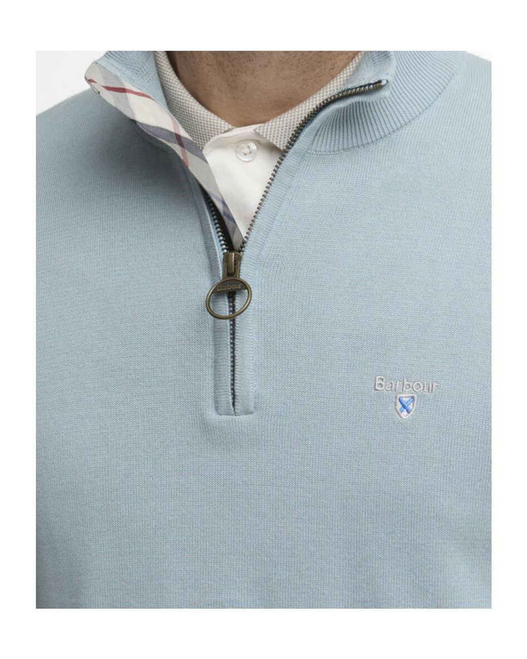 Barbour Blue Lingwood Half-Zip Sweater for men