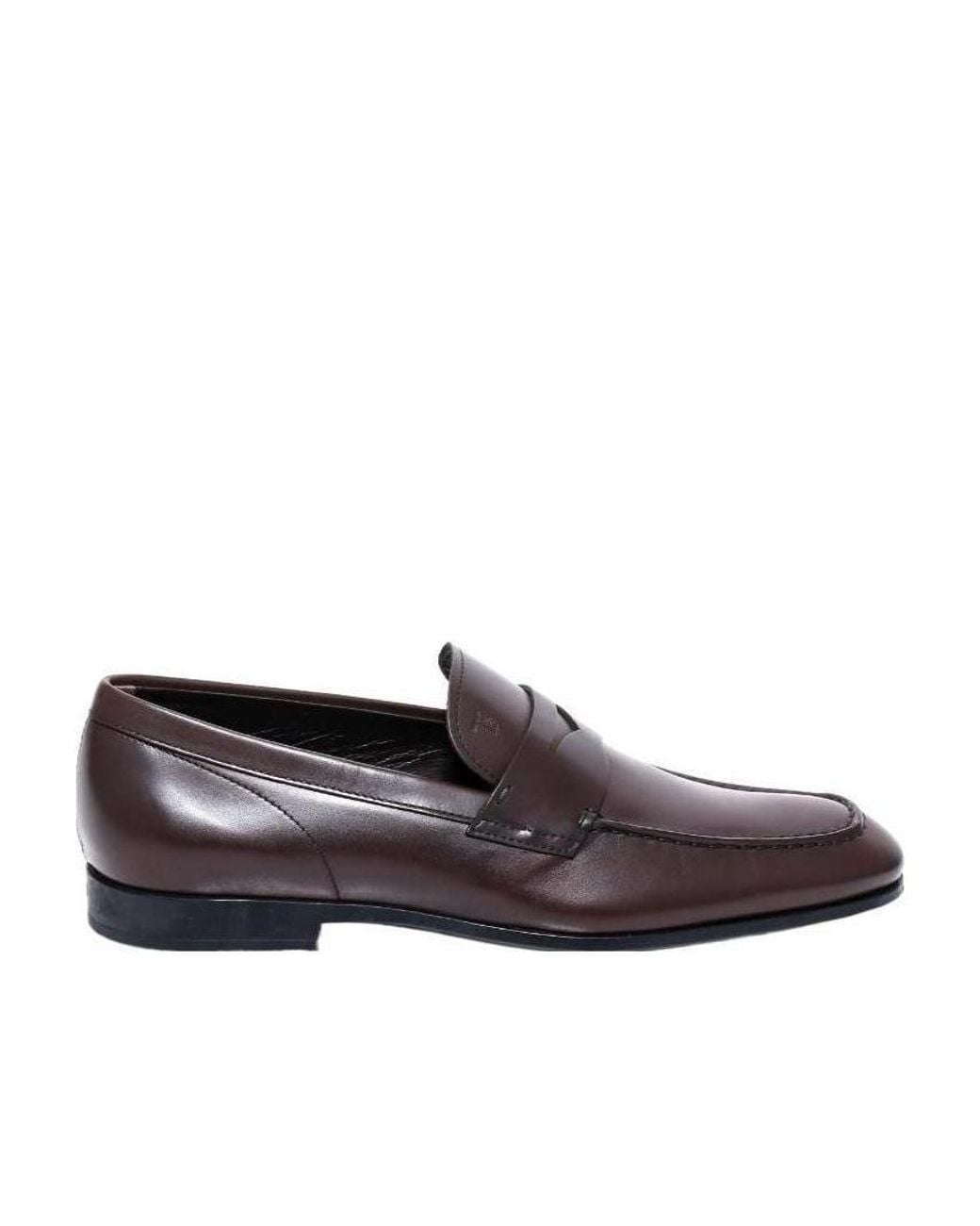 Tod's Brown Penny-Bar Slip-On Loafers for men