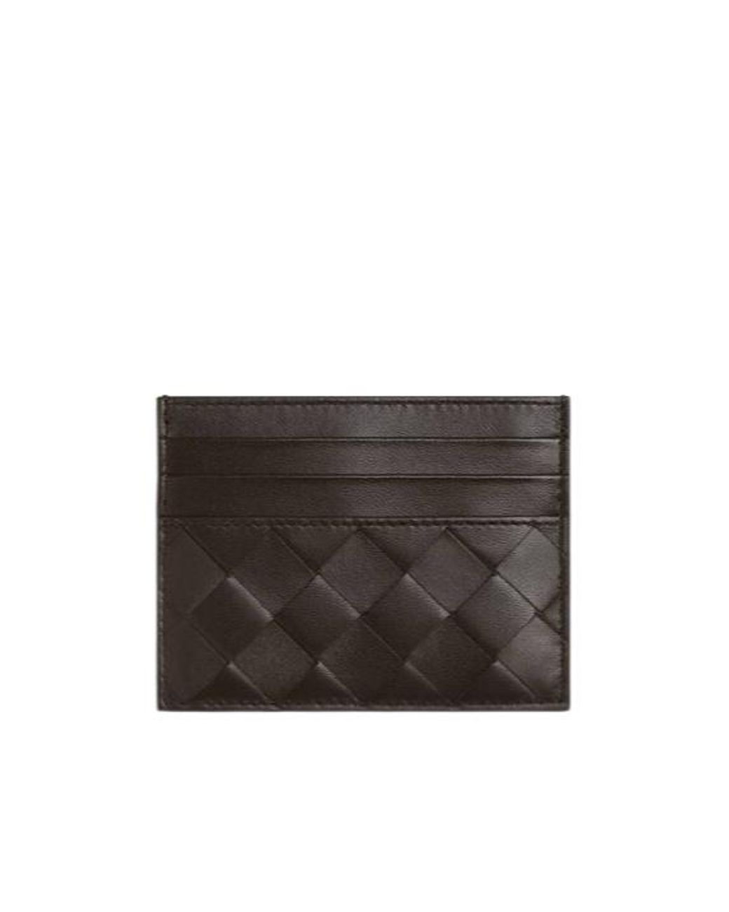 Bottega Veneta Black Intrecciato Open Top Card Case