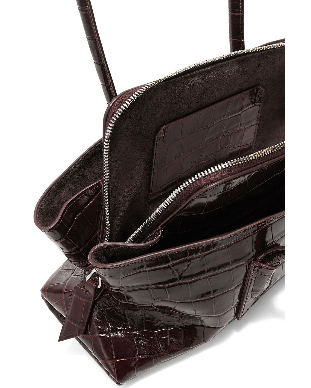 The Attico Brown The La Passeggiata Small Top Handle Tote Bag