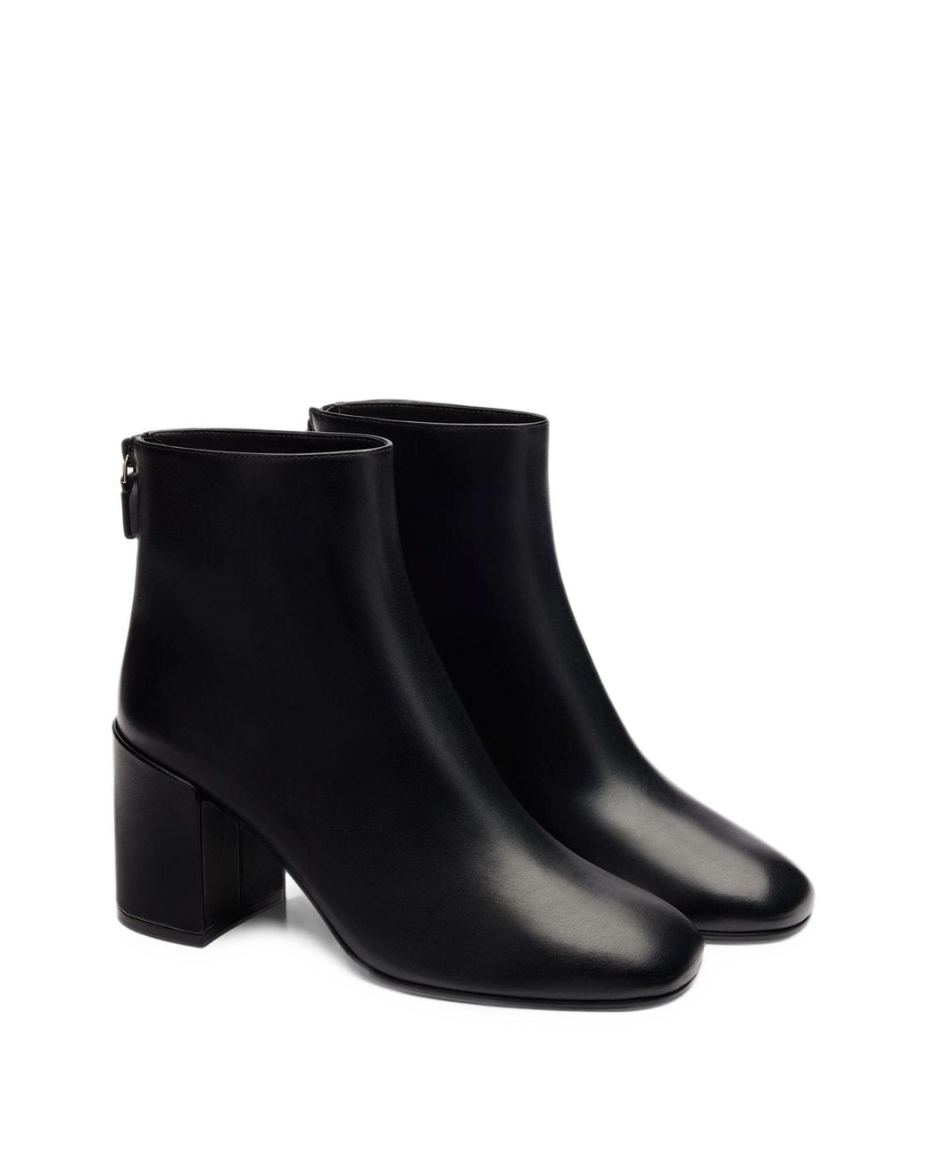 Stuart Weitzman Black Chunky-Heeled Ankle Boots