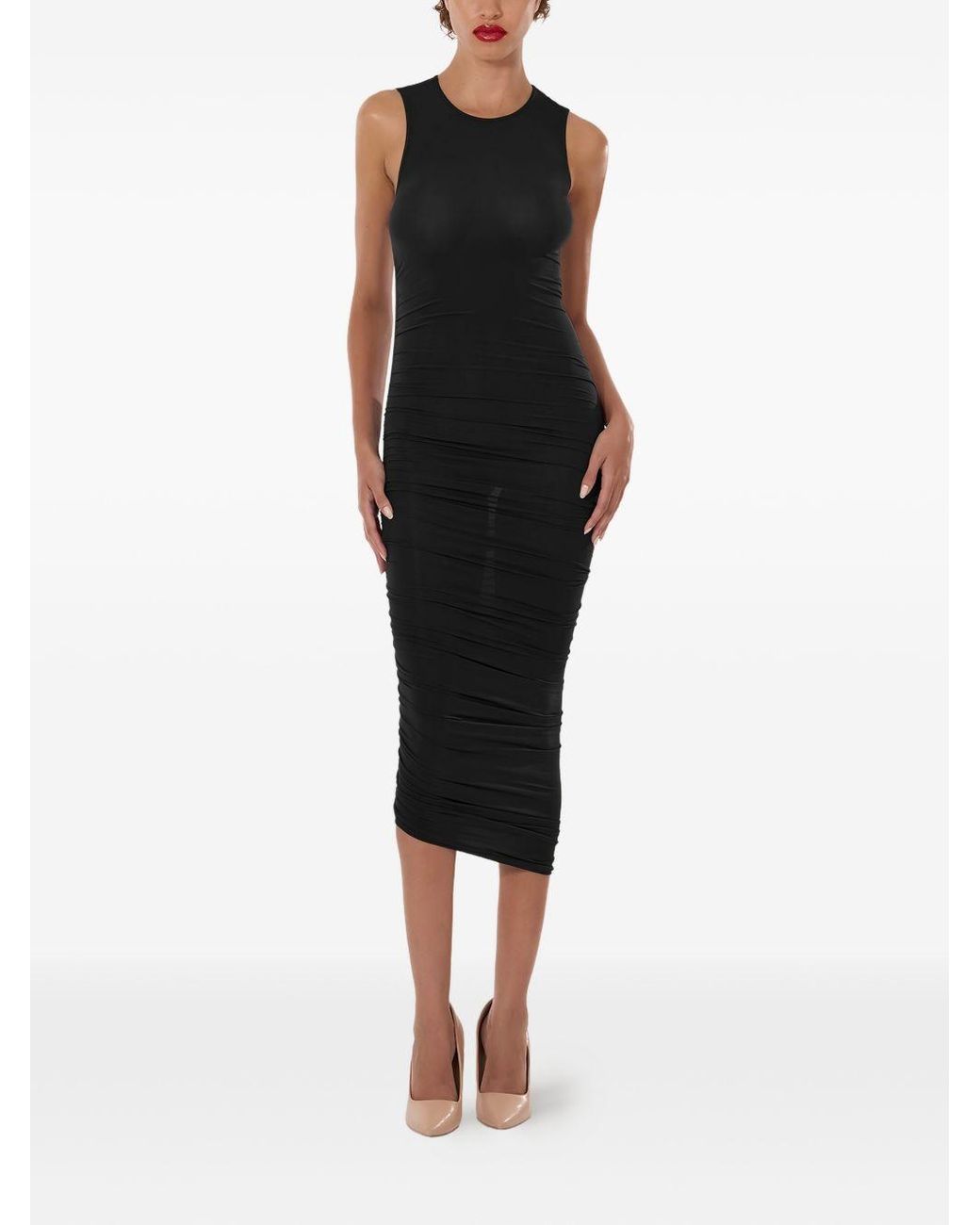 Wolford Black Sheer Drape Dress