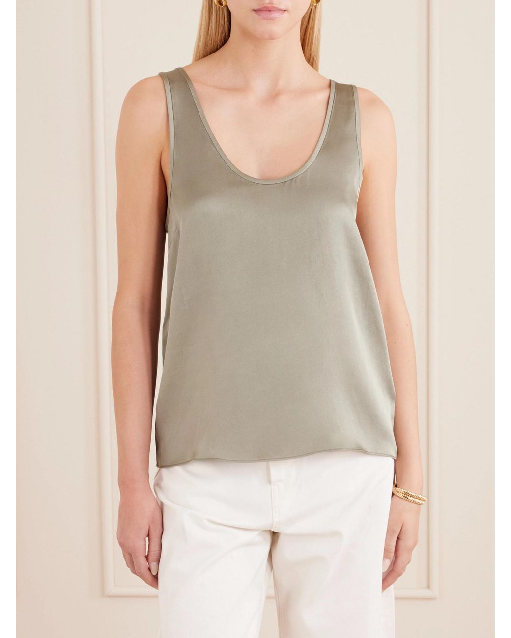 Anine Bing Gray Silk Tank