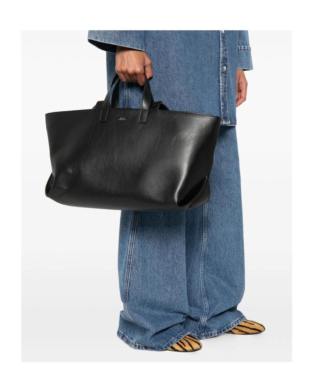 A.P.C. Black Le Drummer Tote Bag
