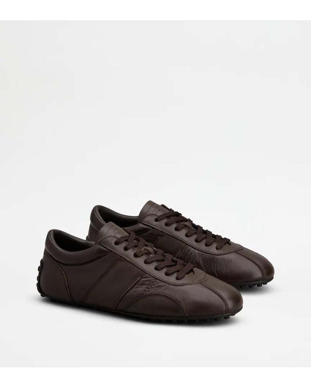 Tod's Brown Low-Top Lace-Up Shoes for men