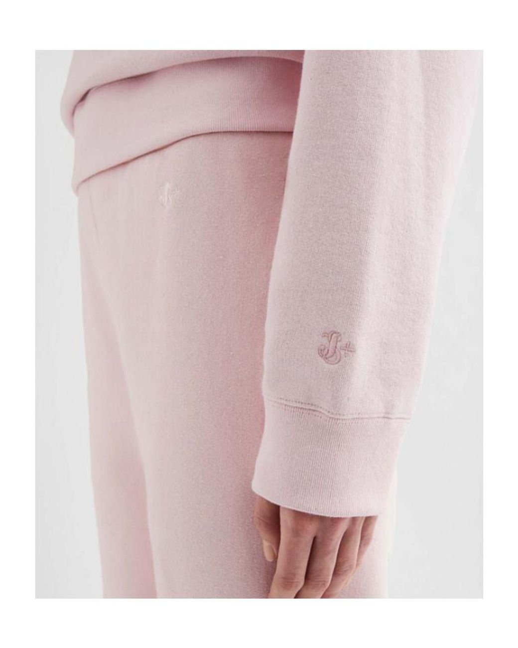 Jil Sander Pink Terry Drawstring Hoodie