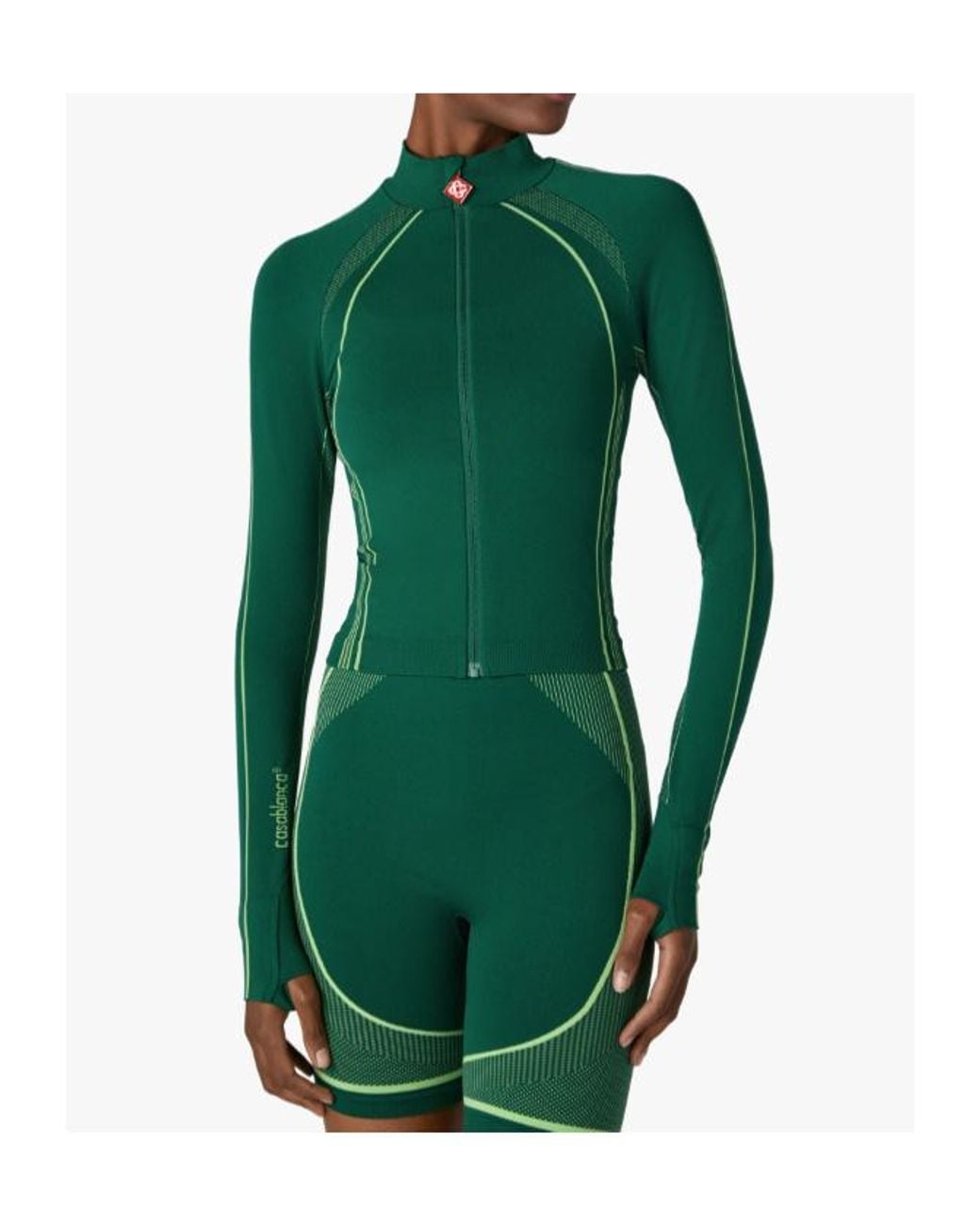 Casablanca Green Zip-Up Performance Jacket