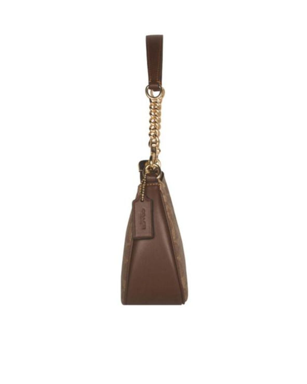 COACH Natural Logo Zipper Shoulder Bag