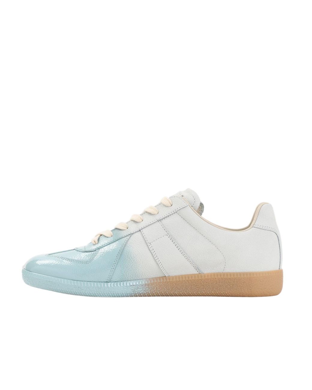 Maison Margiela White Coated Panel Low-Top Sneakers for men