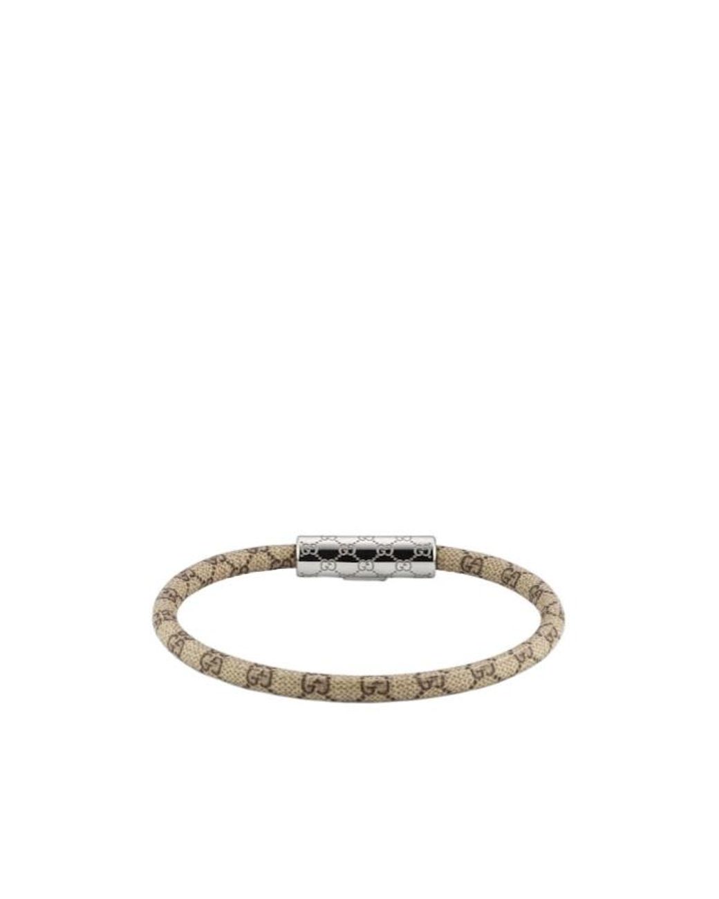 Gucci White Bracelet With Gg Detail