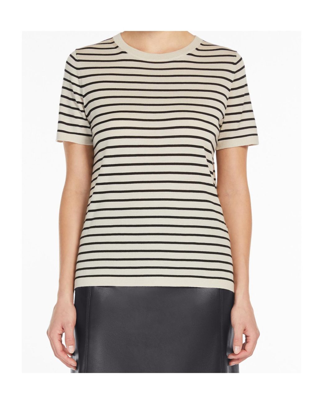 Max Mara White 'S Egidio Striped Crewneck T-Shirt