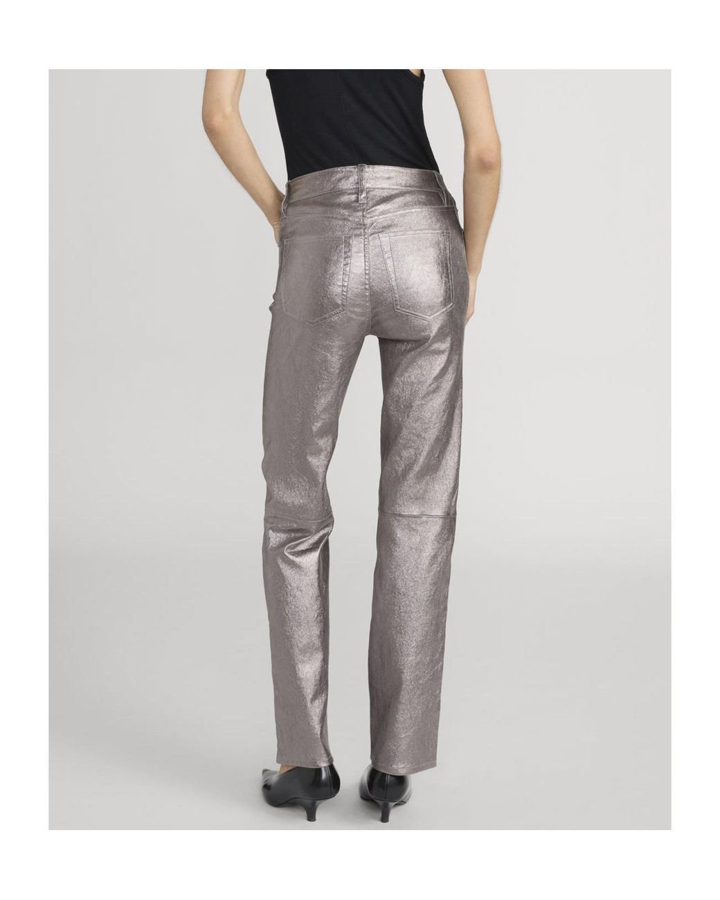 FRAME Gray Casual Pants With Belt Loops