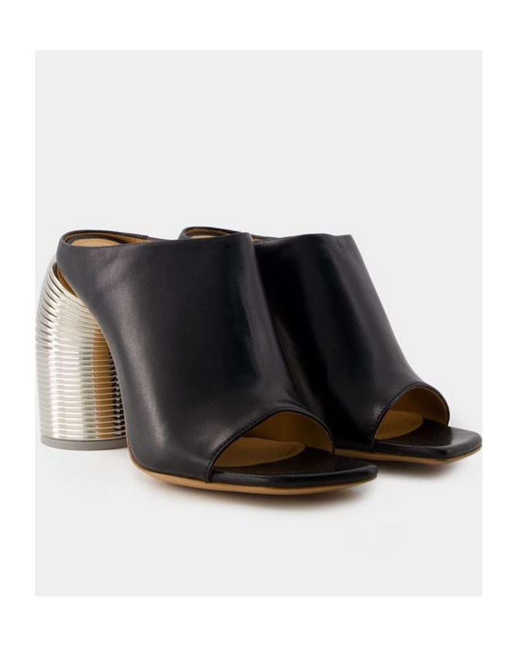 Off-White c/o Virgil Abloh Black Open-Toed High-Heeled Sandals