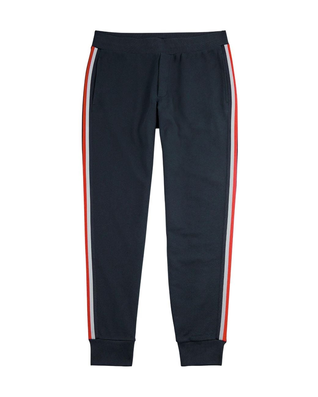 Moncler Blue Striped Sweatpants With Cuffed Ankles for men