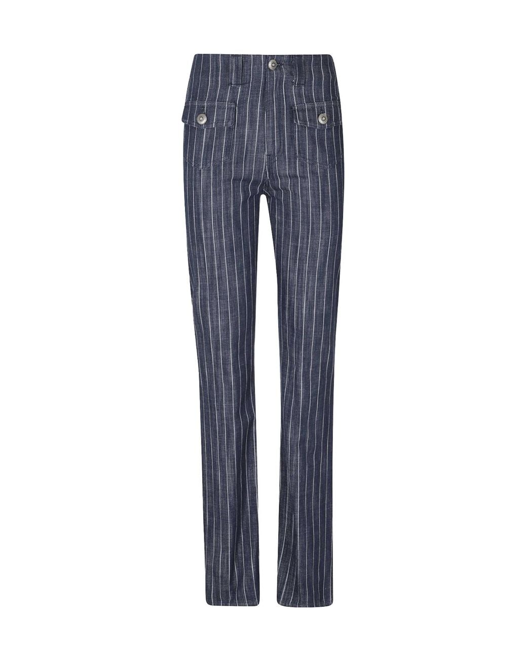 Dondup Blue Patch Pocket Pinstripe Pants