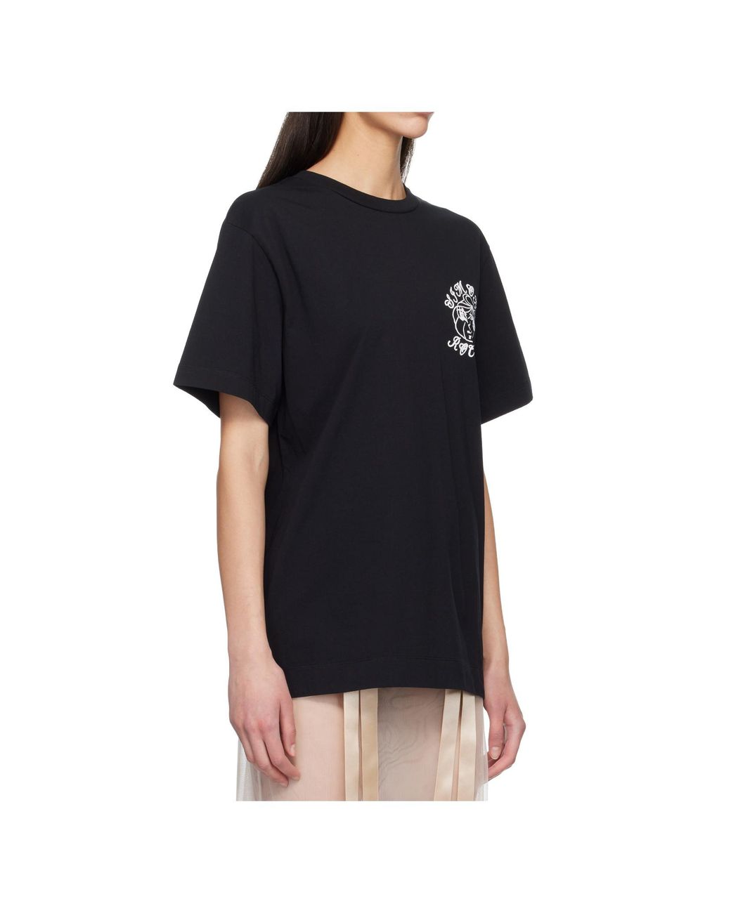 Simone Rocha Black Logo Print T-Shirt