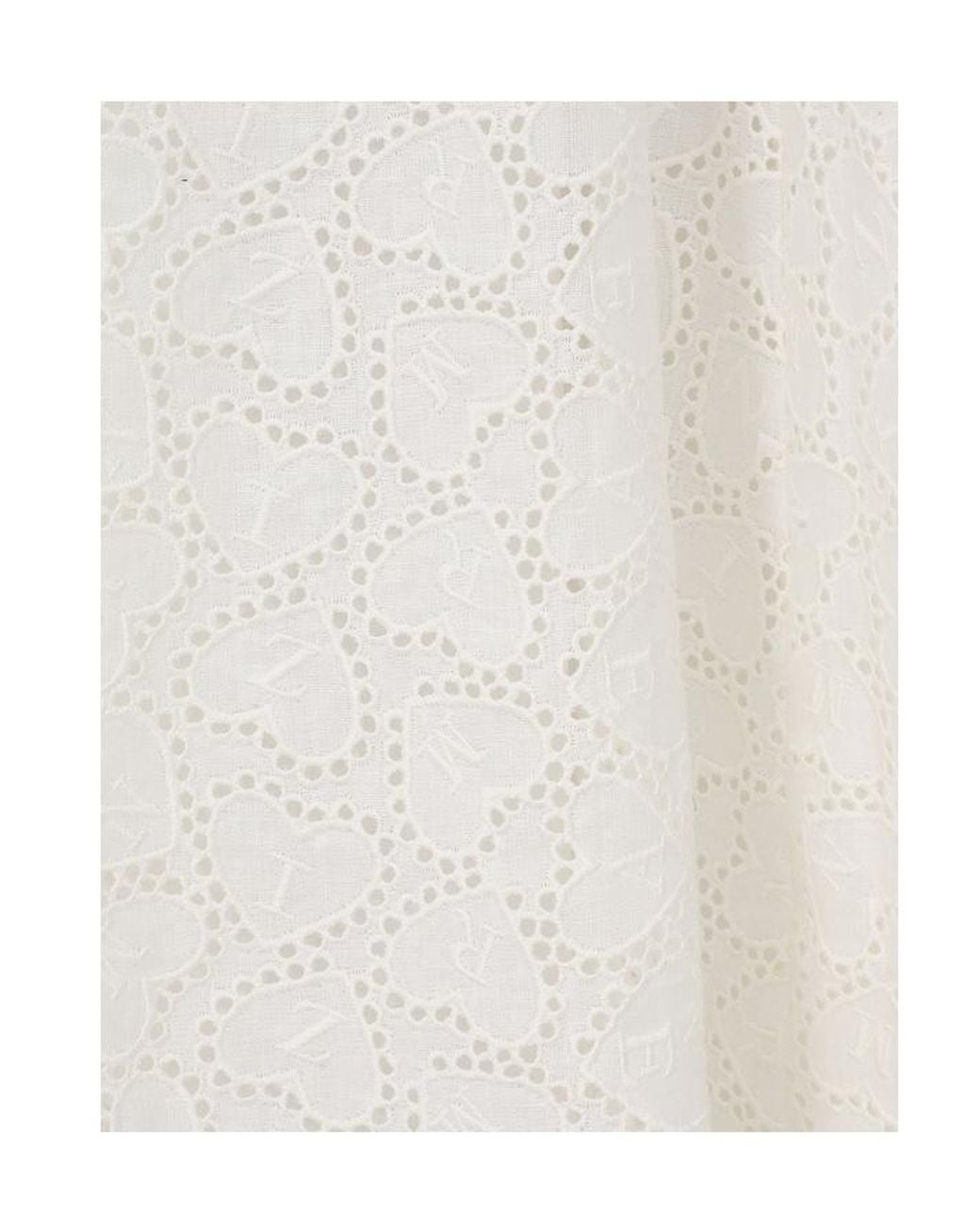 Zimmermann White Crush Embroidered Midi Skirt