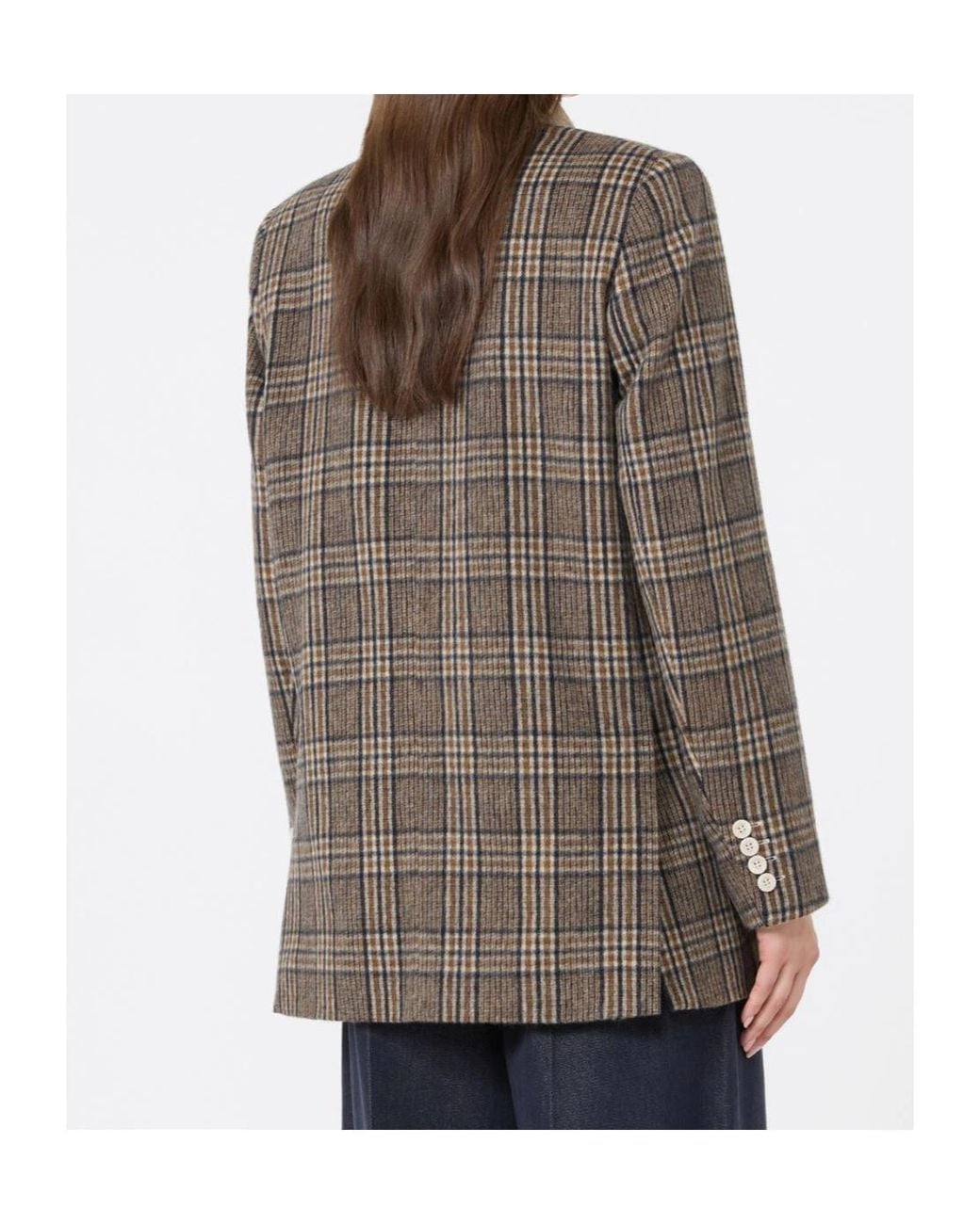 Max Mara Brown Draped Wool Jacket