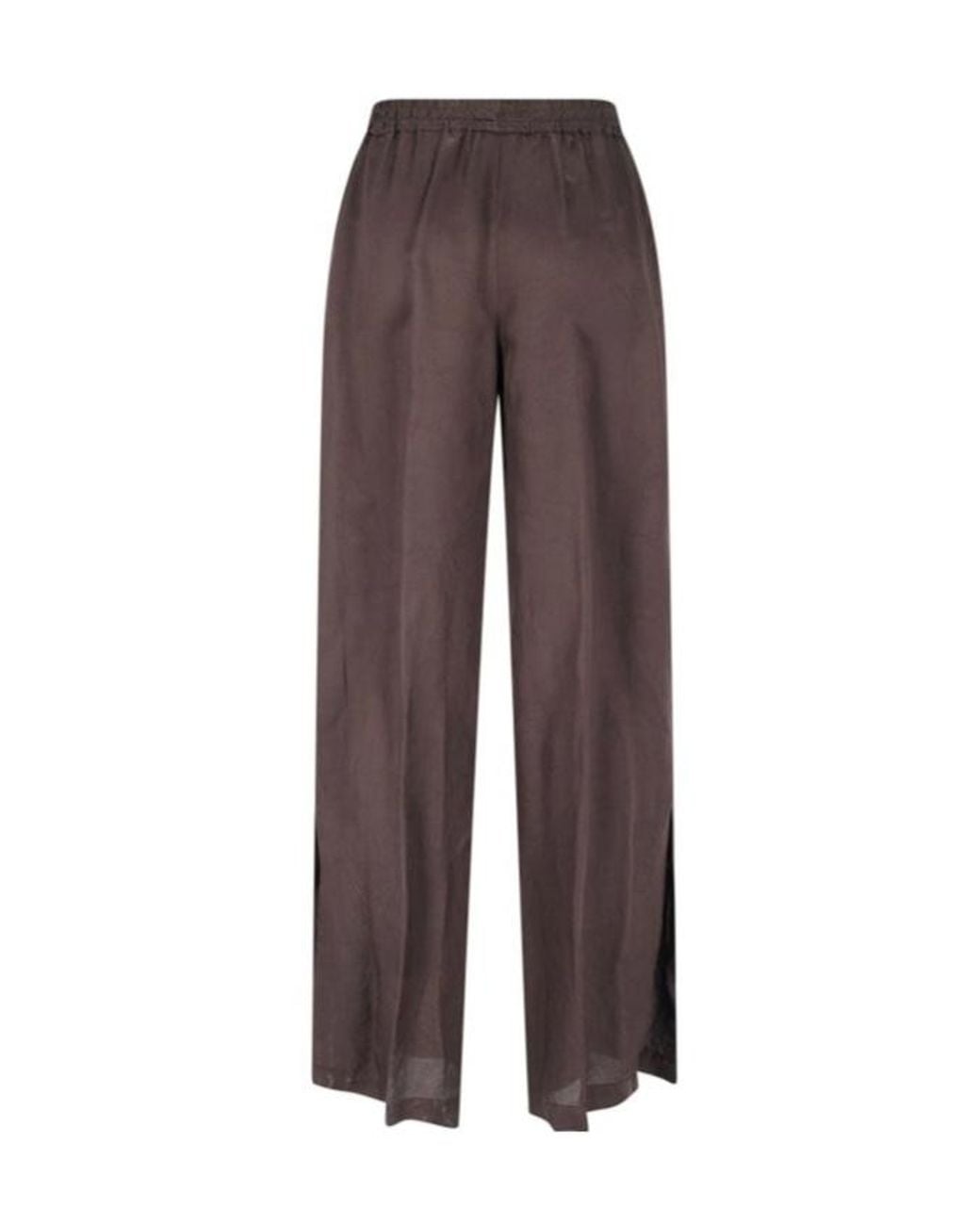 Aspesi Brown Elasticated Waistband Straight Trousers