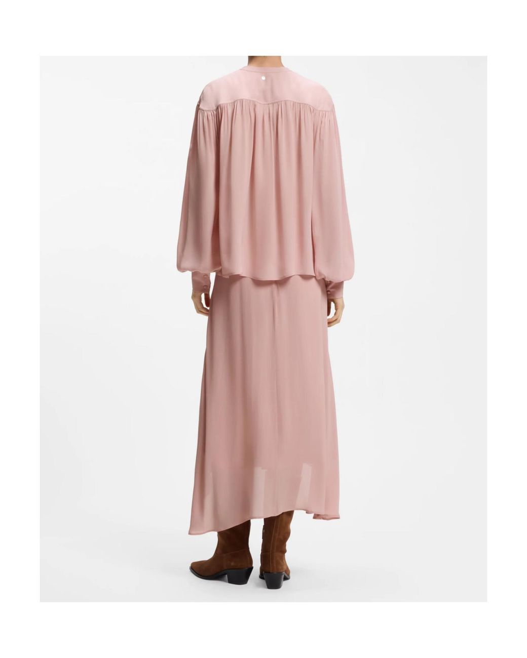 Boss Pink Relaxed-Fit Blouse