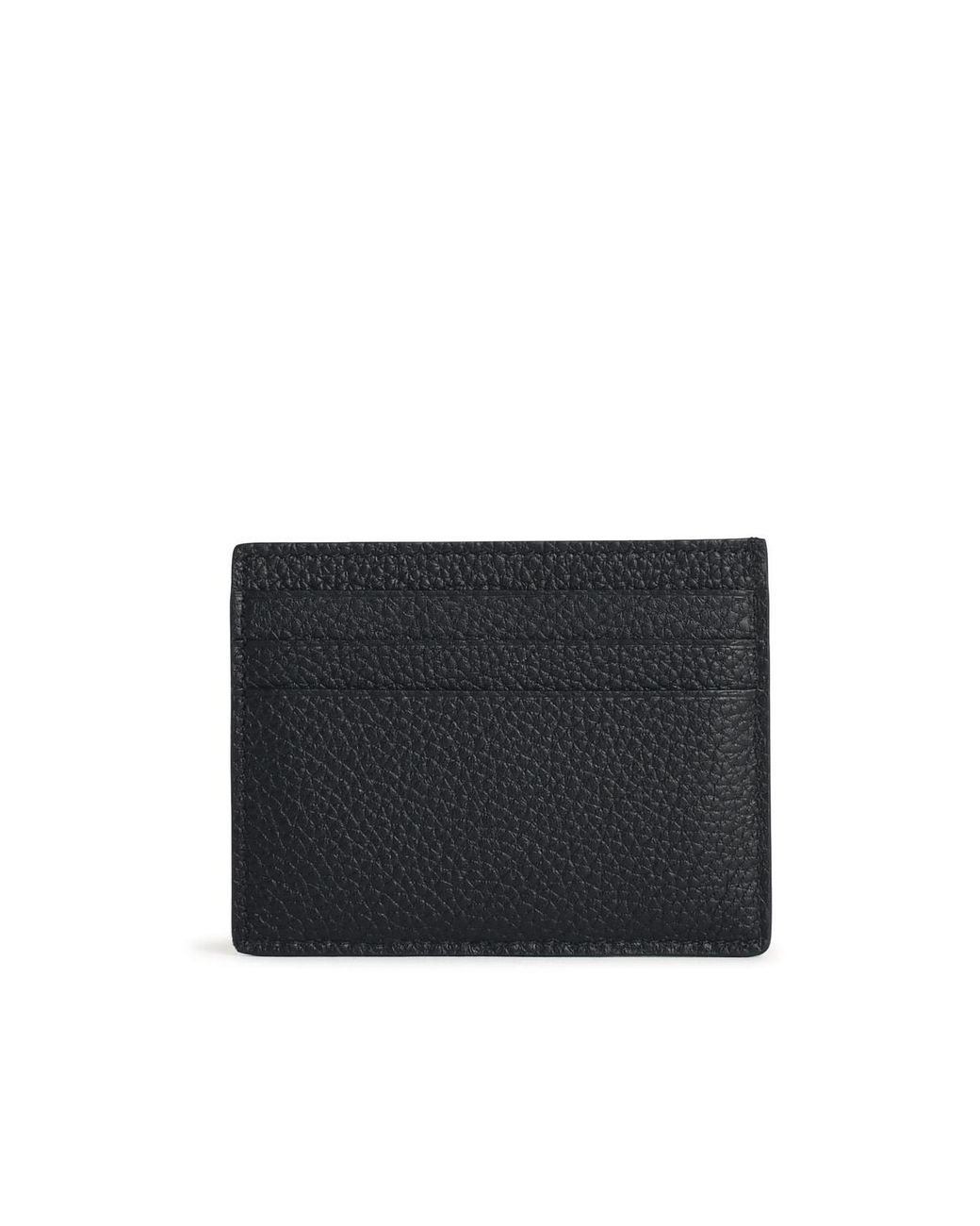Tom Ford Black Leather Card Holder Wallet for men