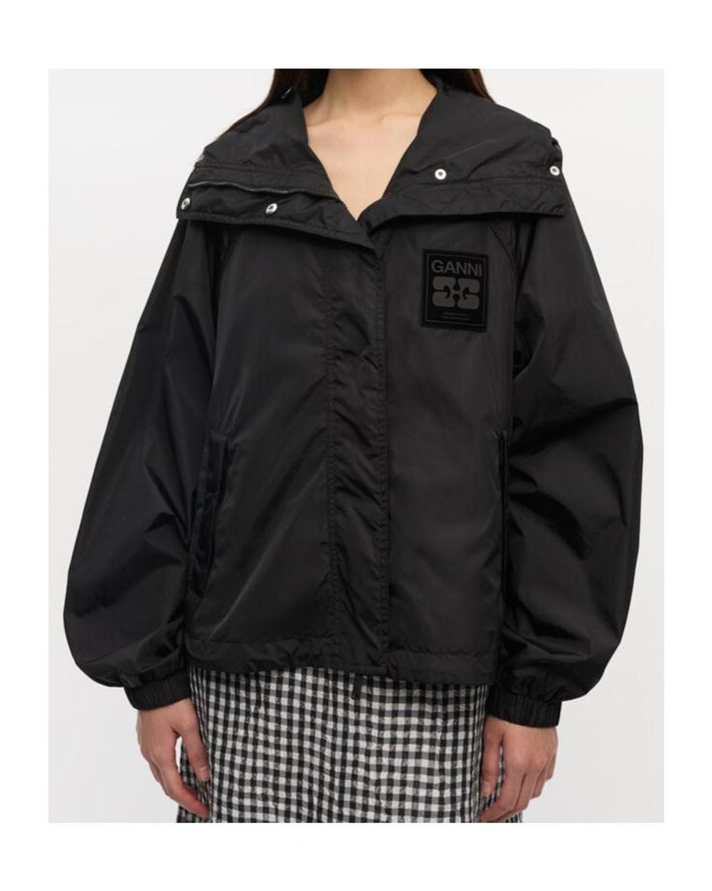 Ganni Black Nylon Jacket