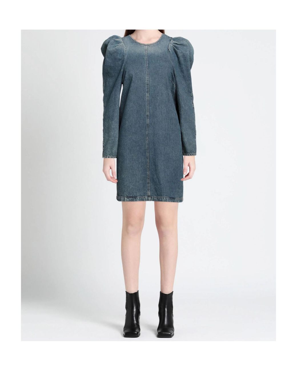 Sportmax Blue Long Sleeve Denim Dress