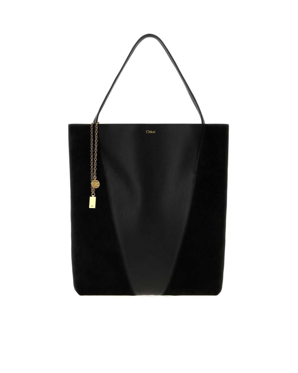 Chloé Black Chloé Spin Panelled Tote Bag
