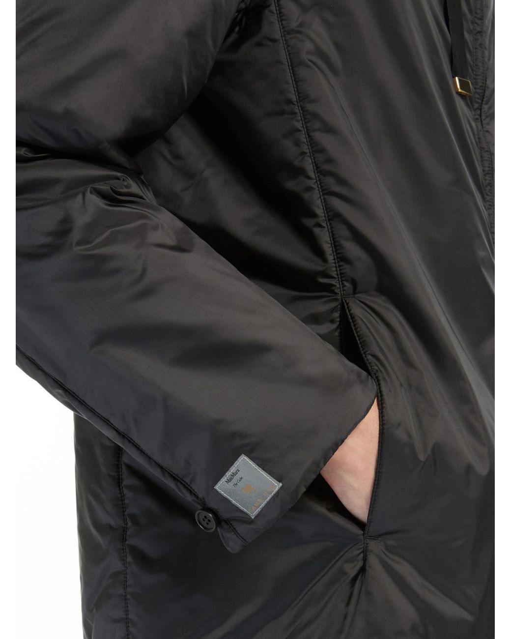 Max Mara Black The Cube Greenh Zip-Up Drawstring Jacket