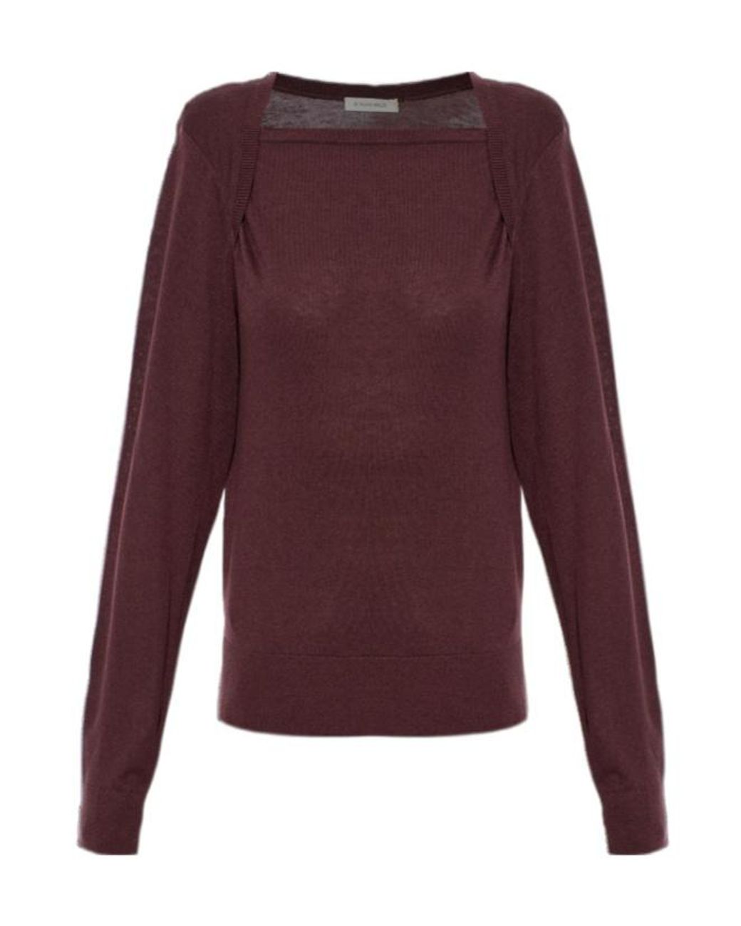 By Malene Birger Purple Gwen Square-Neck Knitted Sweater