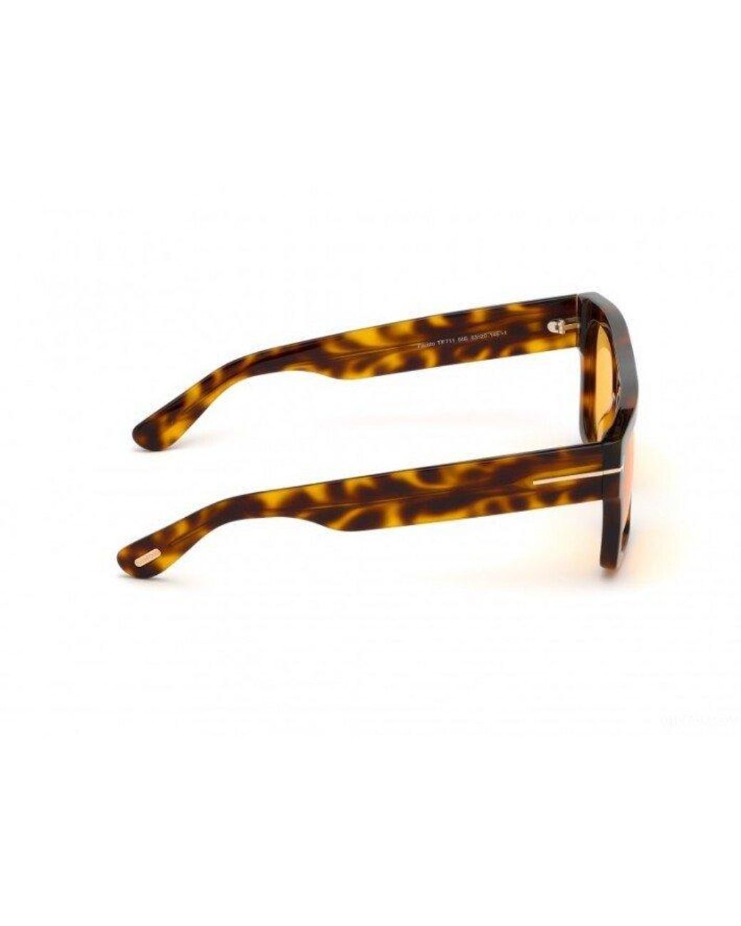 Tom Ford Metallic Eyewear Fausto Square Frame Sunglasses for men