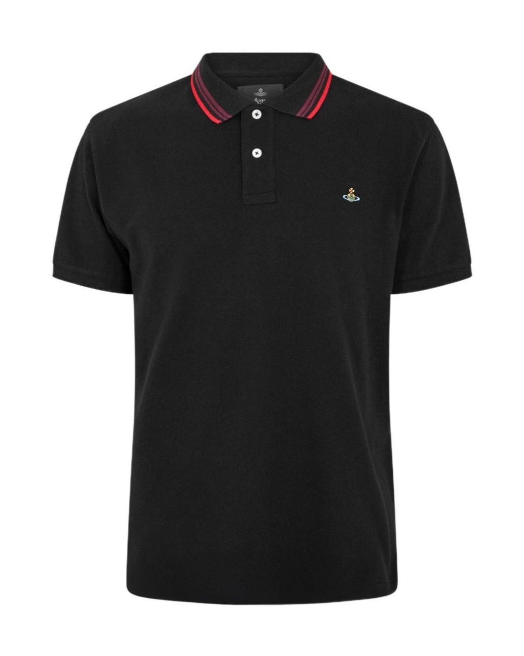 Vivienne Westwood Black Viv 2 Tip Polo Sn62 for men