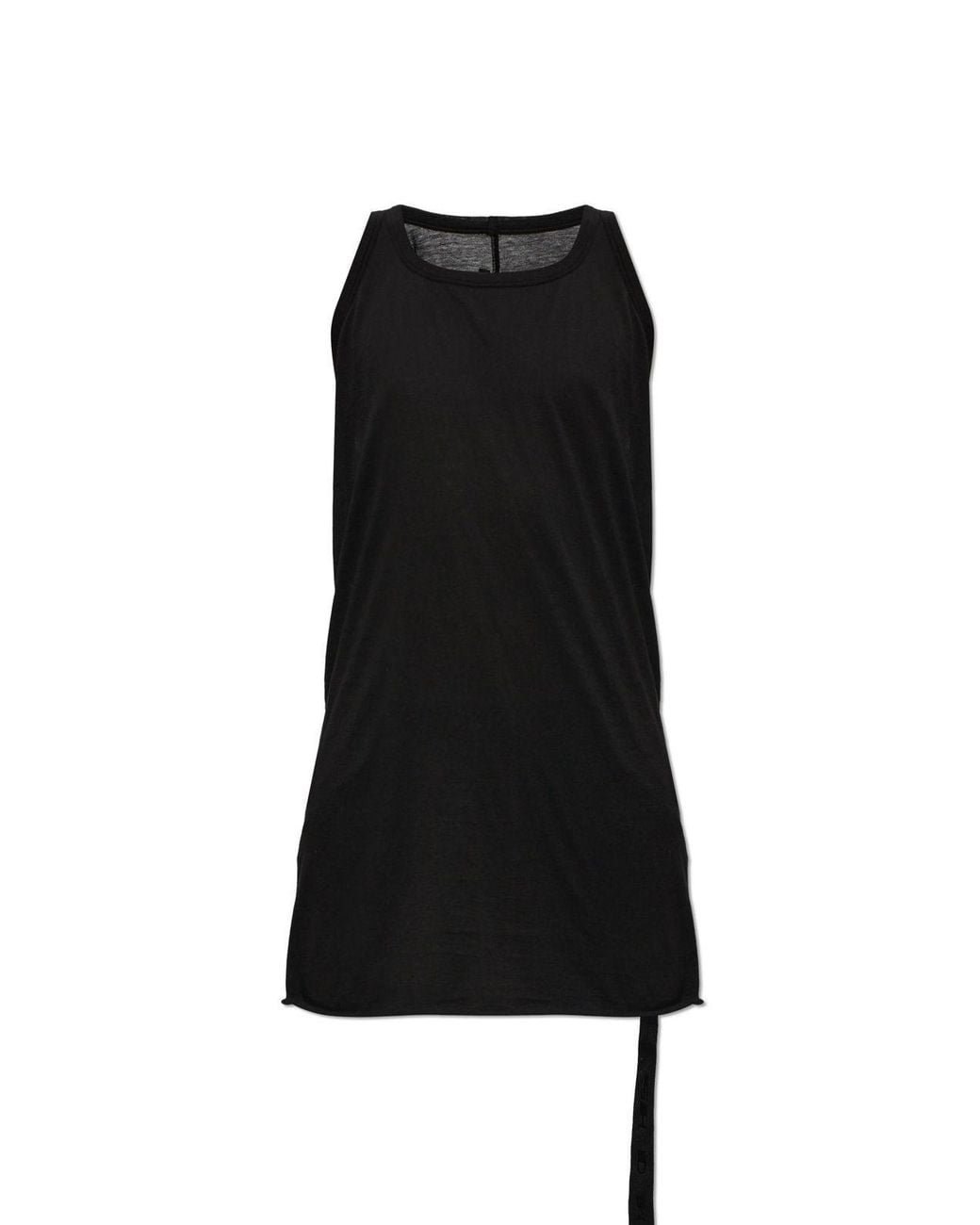 Rick Owens Black Long Sleeveless Tank Top for men