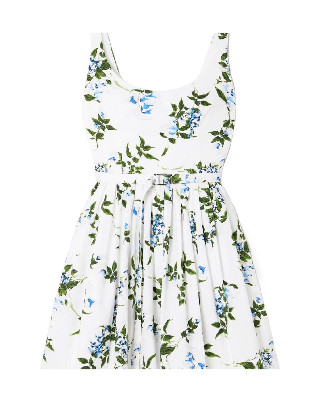 Emilia Wickstead White Floral Print Slip Mini Dress