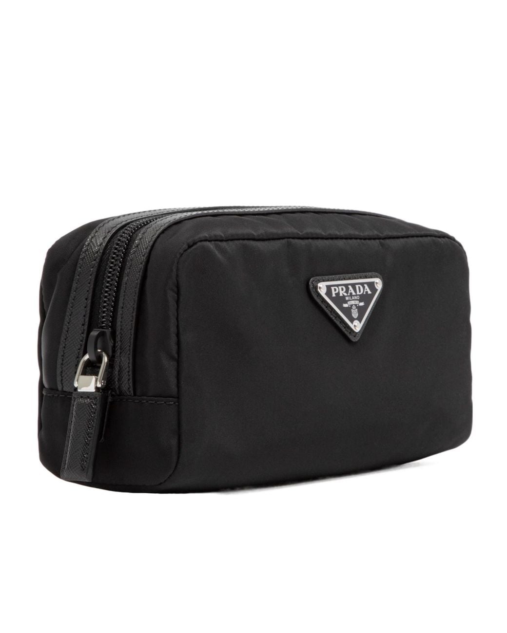 Prada Black Re-Nylon And Saffiano Necessaire for men