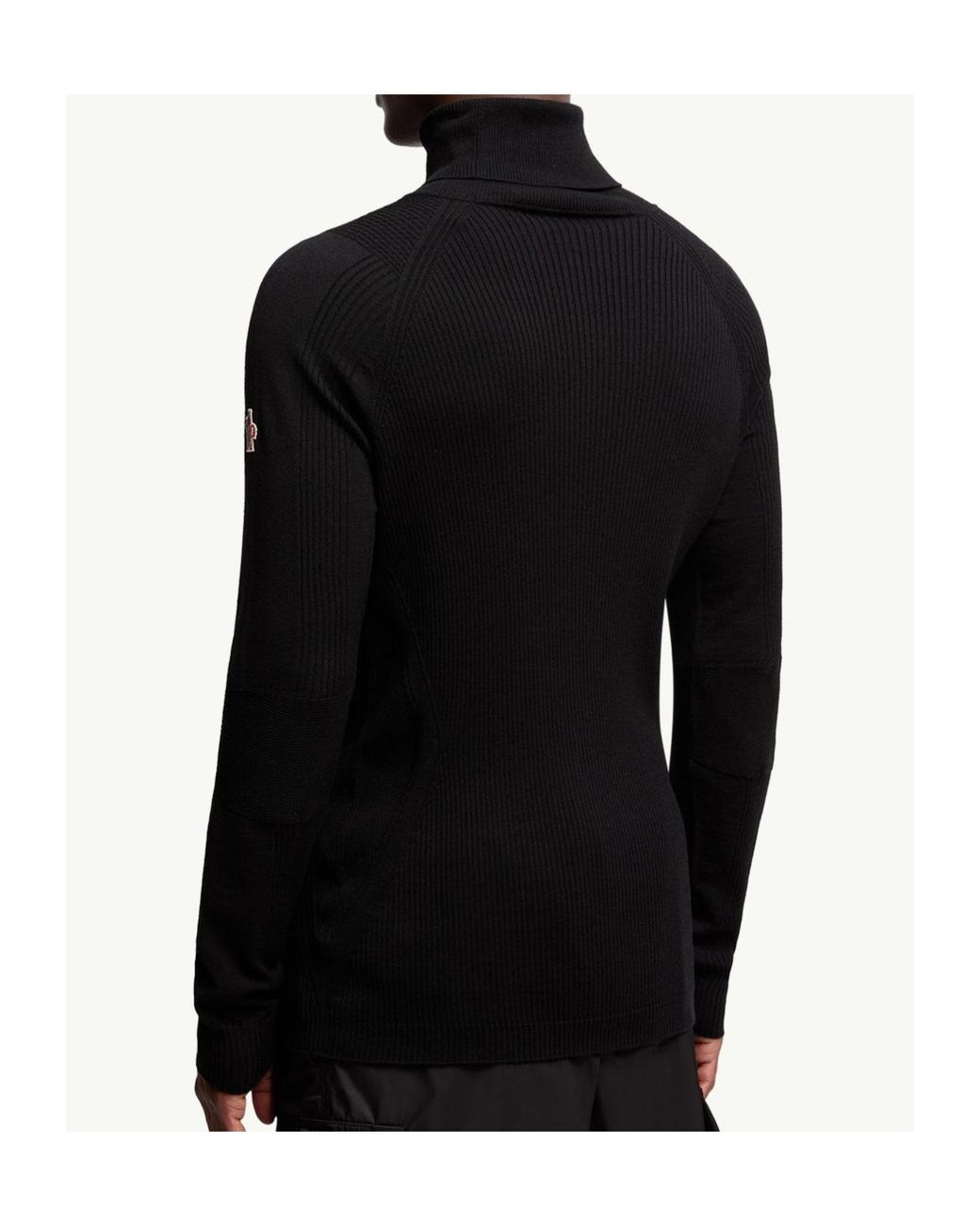 Moncler Black Wool Blend Turtleneck Sweater for men