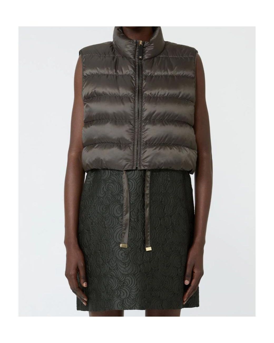 Max Mara Gray The Cube Mtcfavilla Quilted Puffer Jacket