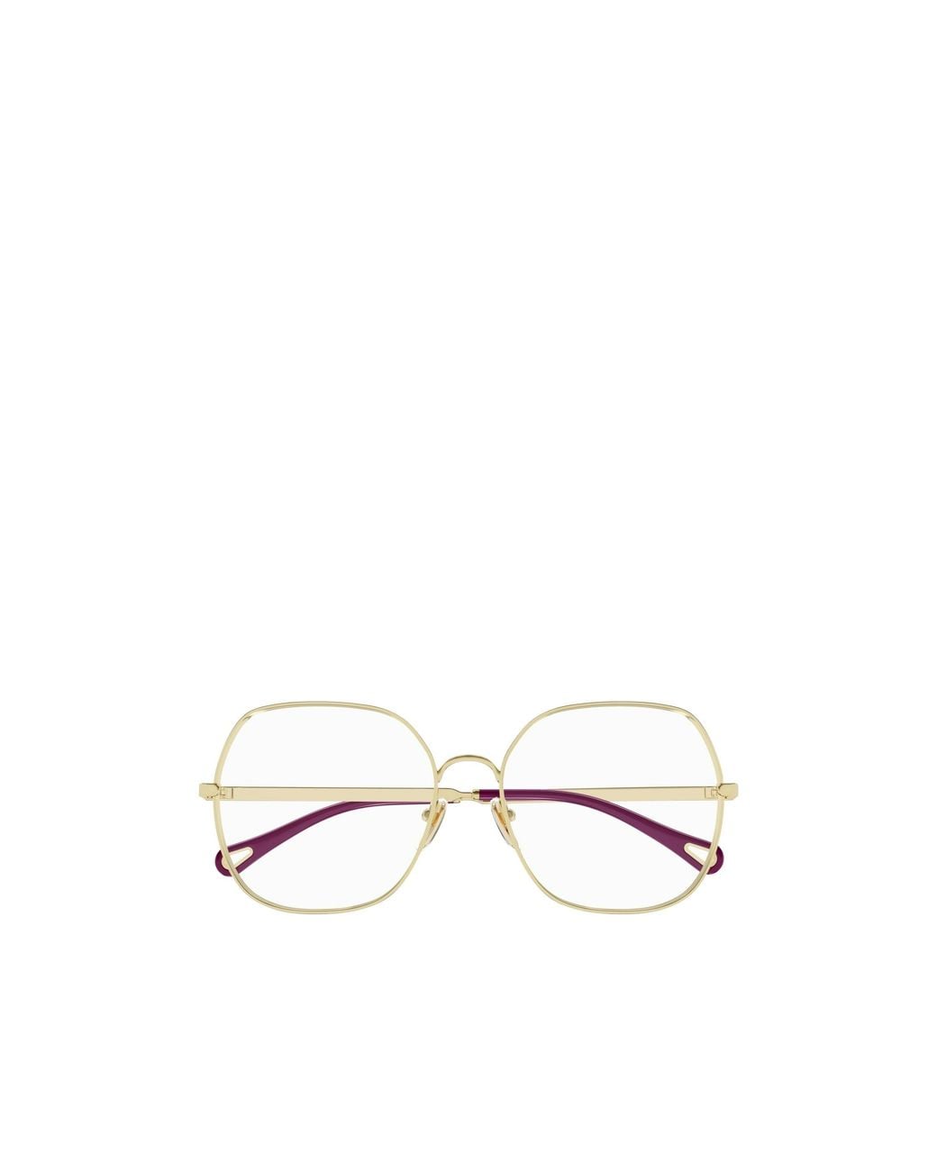 Chloé White Chloé Eyewear Geometric-Frame Glasses