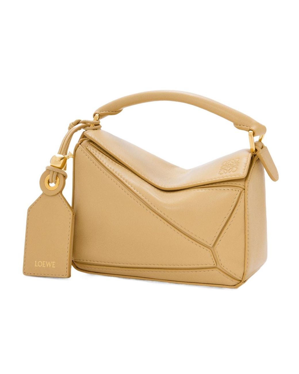 Loewe Metallic Mini Featherlight Puzzle Bag