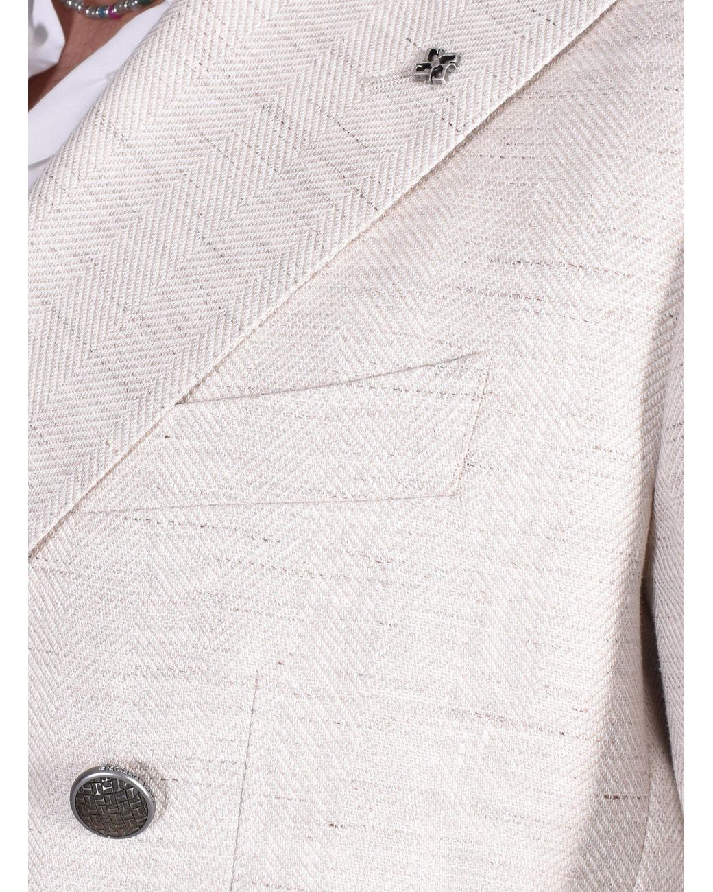 Tagliatore Red Double-Breasted Blazer for men