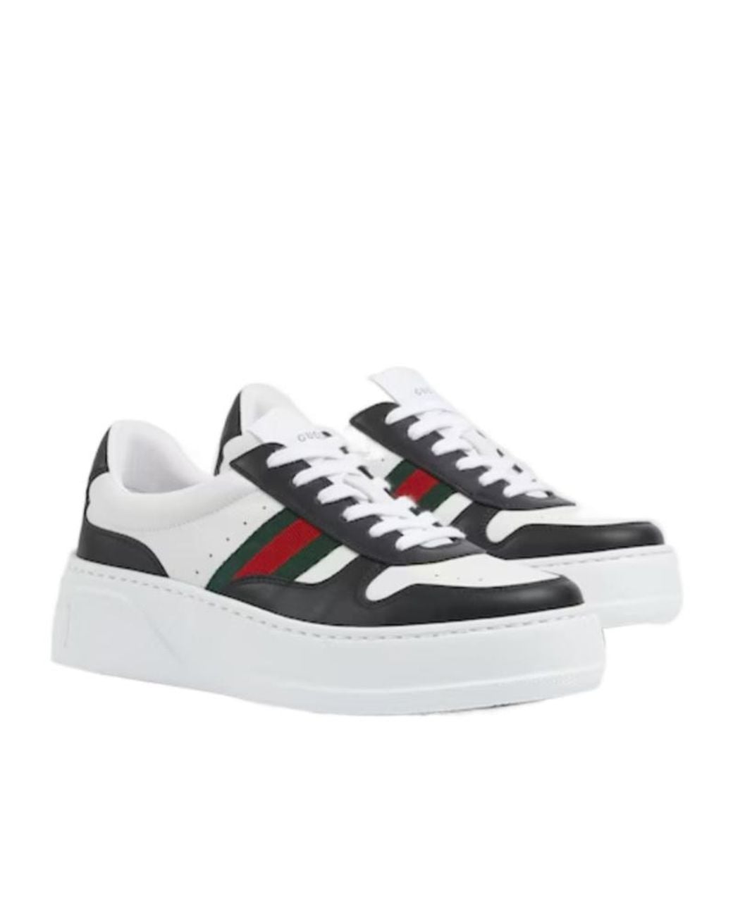 Gucci White Web-Detailed Chunky Trainers