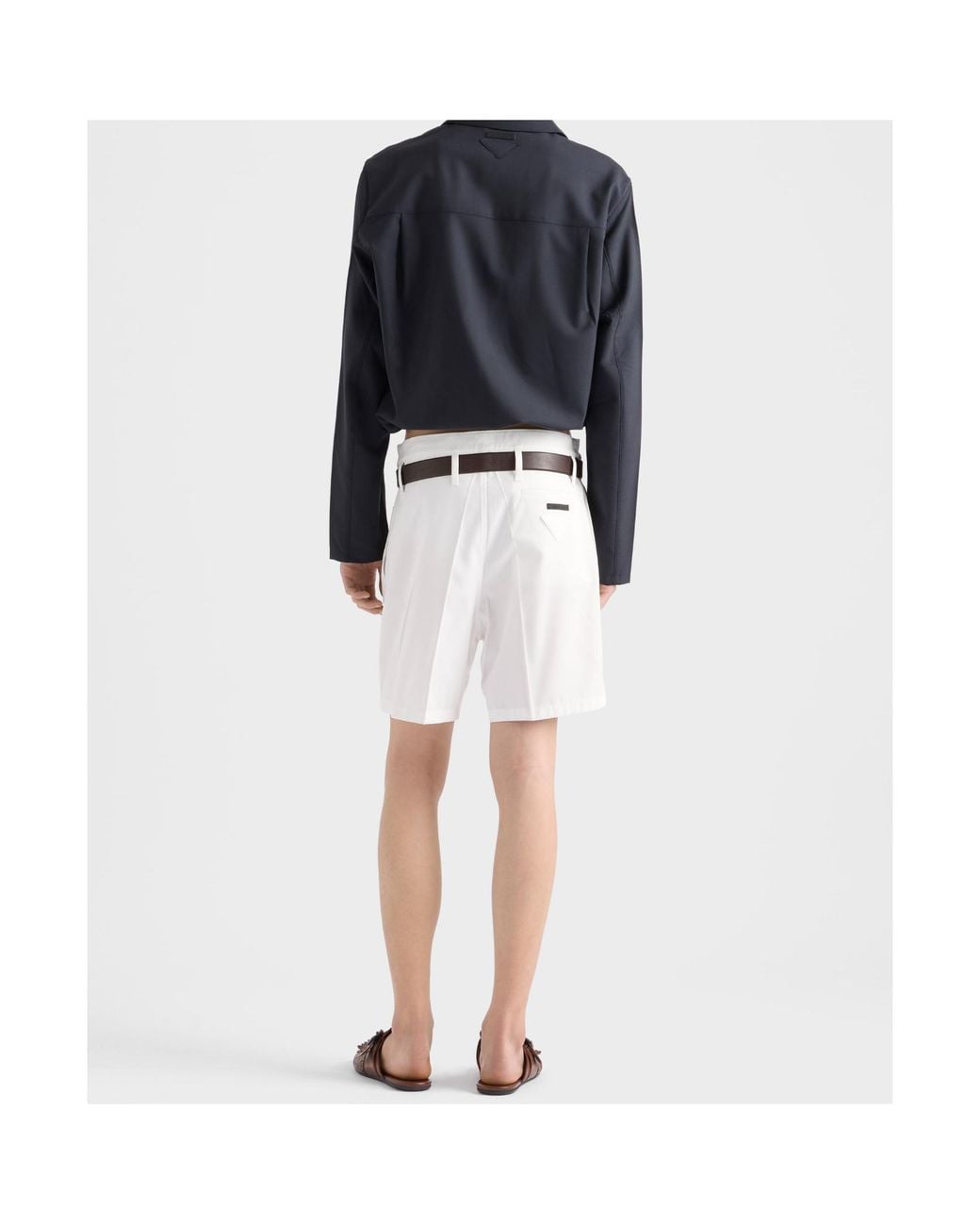 Prada Blue Wool Shirt Jacket for men