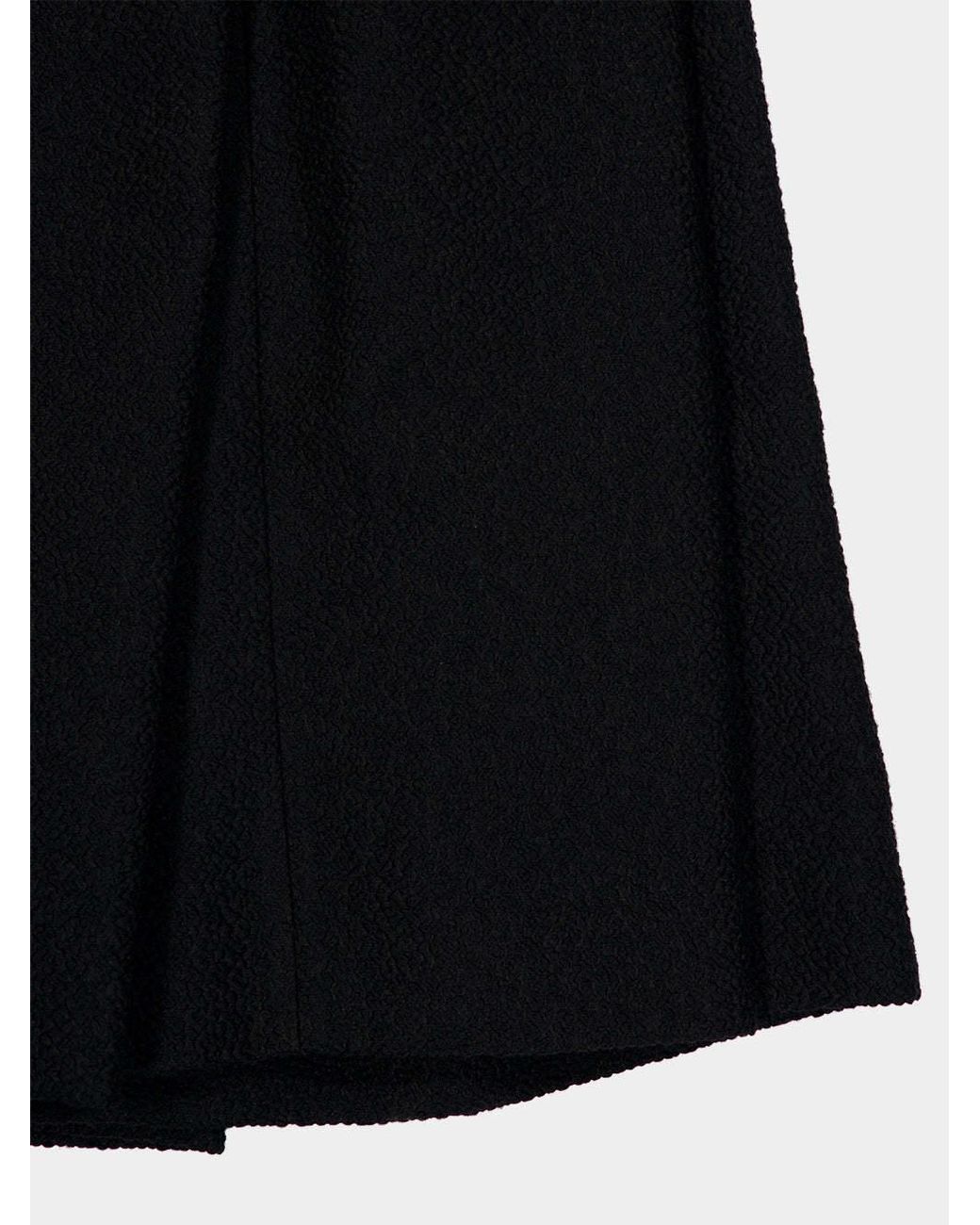 Dolce & Gabbana Black Wool Midi Skirt