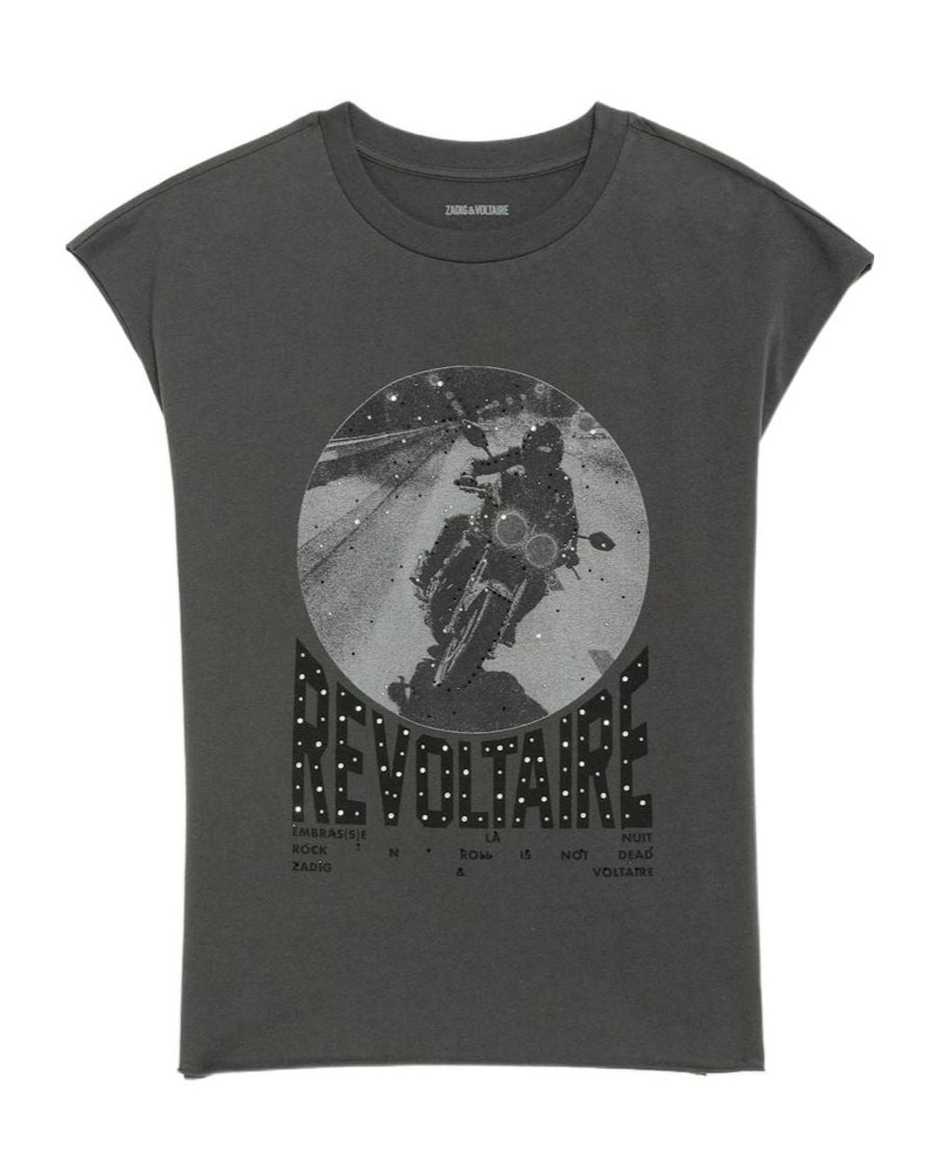 Zadig & Voltaire Gray Crew-Neck Top
