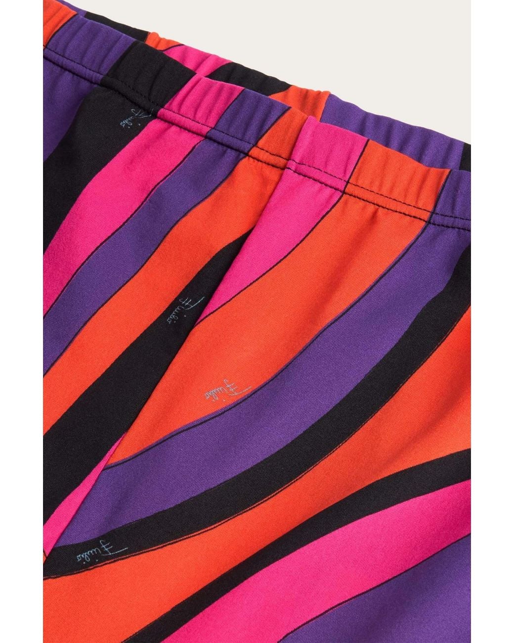 Emilio Pucci Red Iride Print Tights