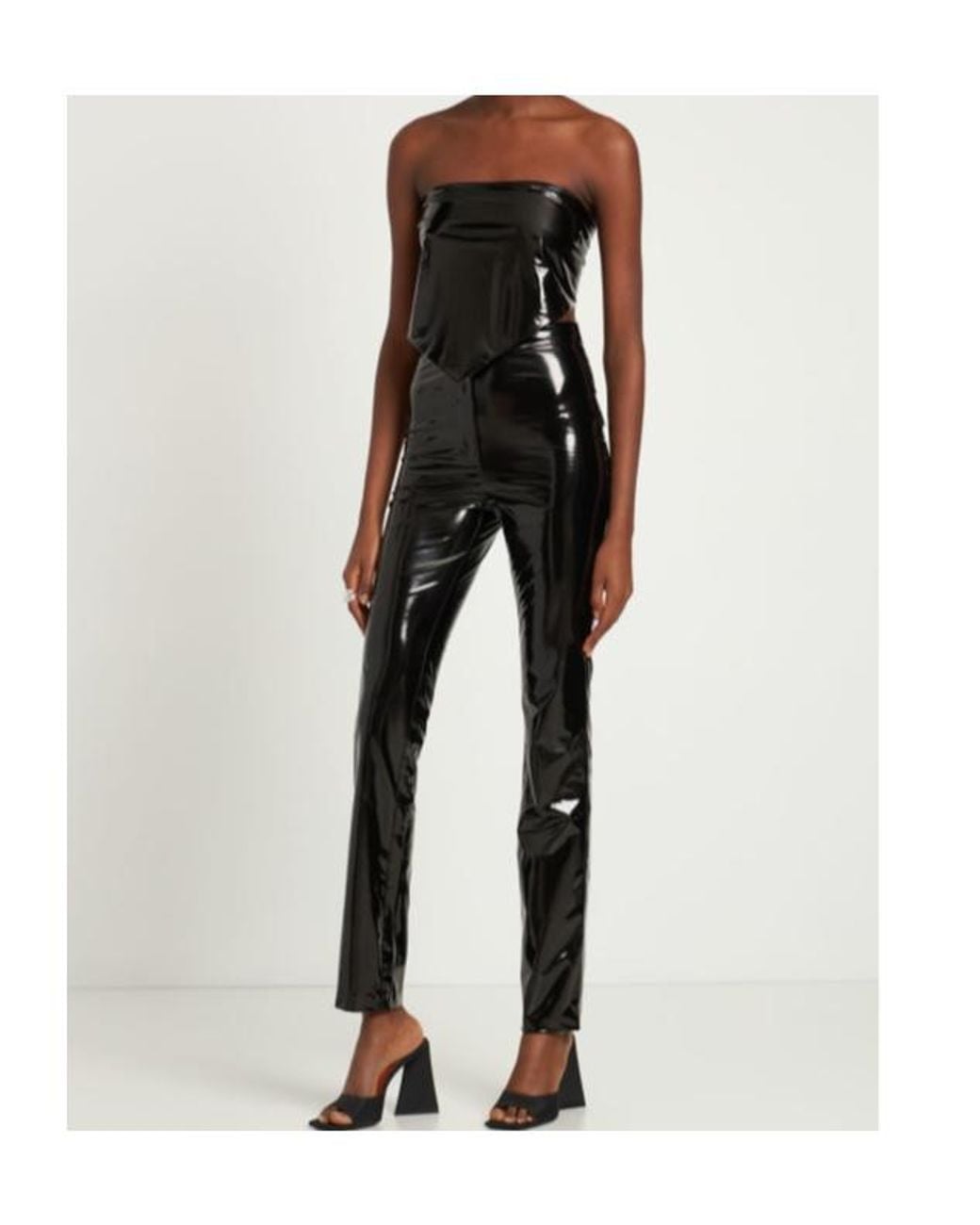 ROTATE BIRGER CHRISTENSEN Black Flared Casual Pants