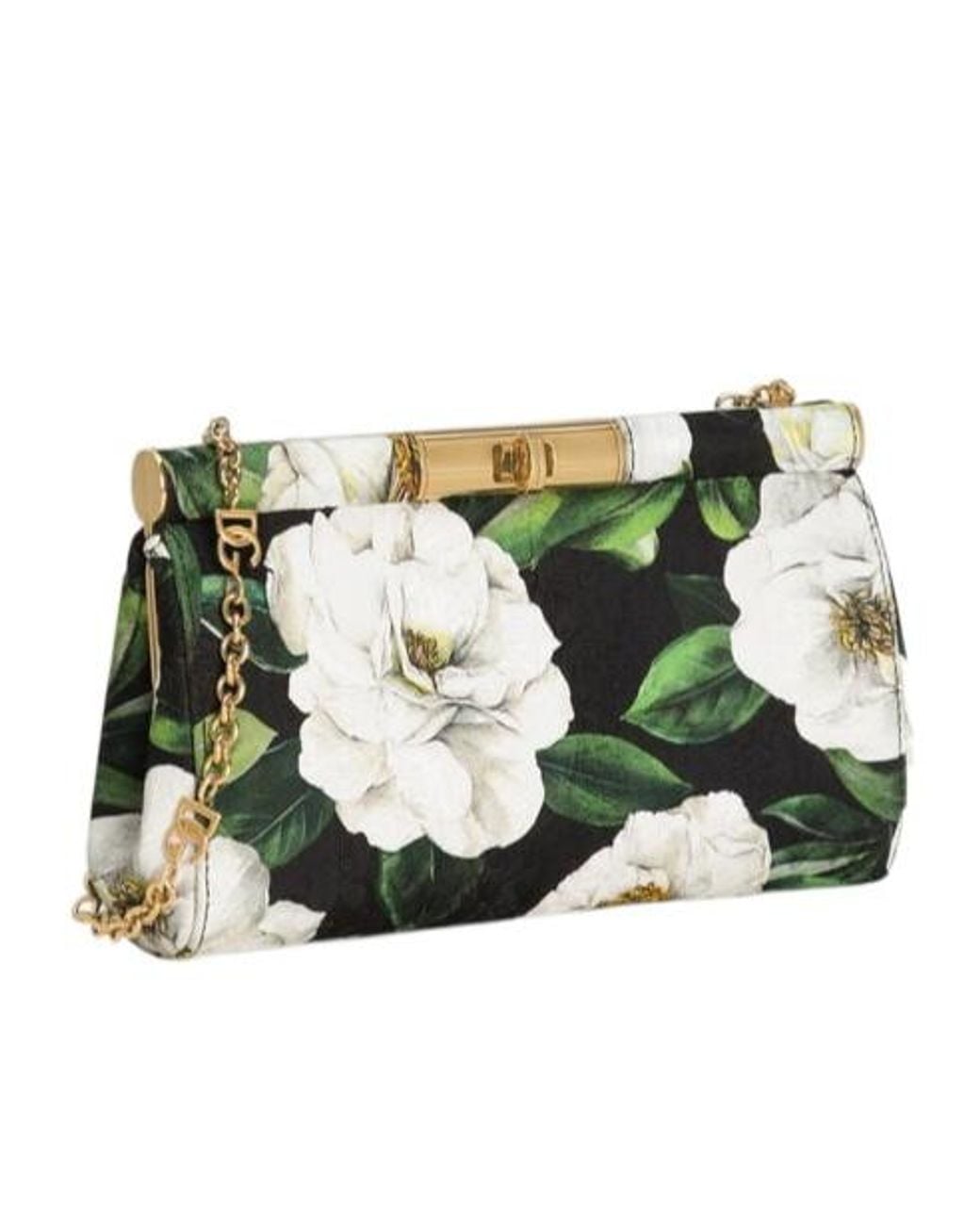 Dolce & Gabbana Green Gardenia Clutch Bag